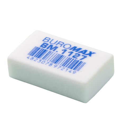 Гумка прямокутна, 31х19х9мм, біла, BM.1127 Buromax